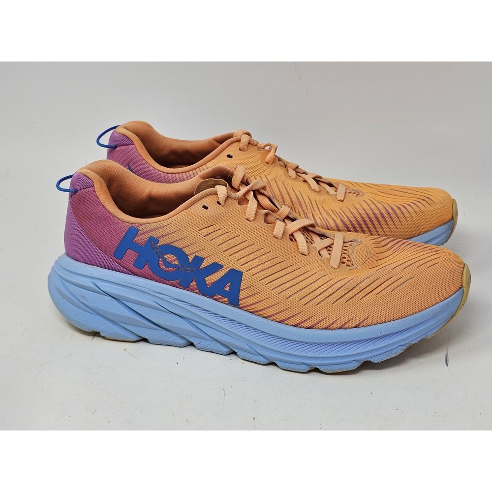 Hoka One One Rincon 3 Shoes Womens Size 9.5 Orange Purple Running Sneakers